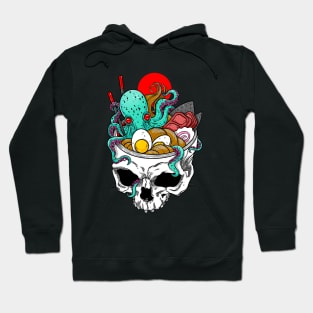 Kawaii Japanese Anime Skeleton Ramen Halloween Hoodie